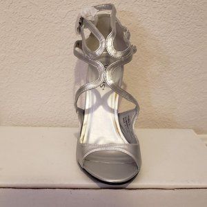 Silver Strappy Dress Heels